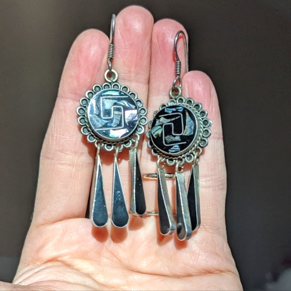 Mexican vintage set of necklace and earrings - Picture 2 of 11